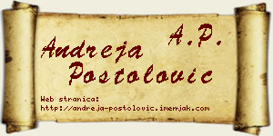 Andreja Postolović vizit kartica